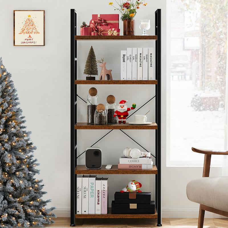 Crafted Comforts 5-Tier Storage Rack for Living Room/Home/Office Storage - Home Organizer, Waterproof & Anti-Scratch Metal Set