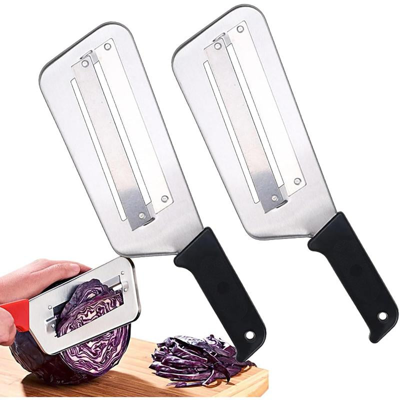 2-Pack Stainless Steel Cabbage Slicer Set – Grater for Shredding Coleslaw, Sauerkraut, Salad & Vegetables – Durable, Sharp & Easy to Clean
