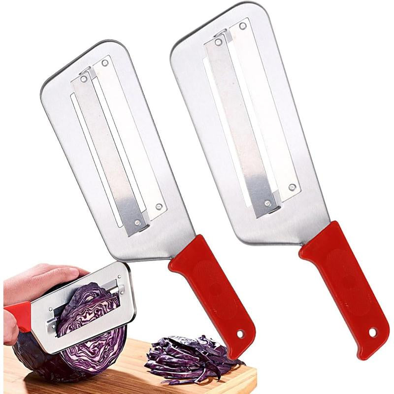 2-Pack Stainless Steel Cabbage Slicer Set – Grater for Shredding Coleslaw, Sauerkraut, Salad & Vegetables – Durable, Sharp & Easy to Clean