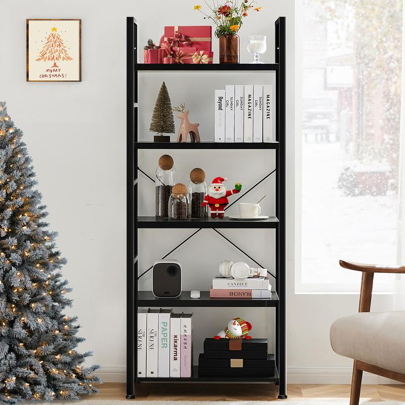 Crafted Comforts 5-Tier Storage Rack for Living Room/Home/Office Storage - Home Organizer, Waterproof & Anti-Scratch Metal Set